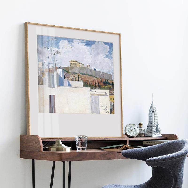 斯皮画罗斯名众艺画术卡纸装饰画客厅画正方形餐小81354厅挂卧室