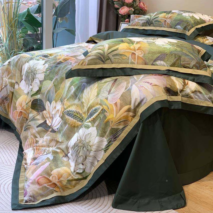 V45O210支长绒棉纯棉四贡缎套数码印花4F768M9SS件件套床上用品被