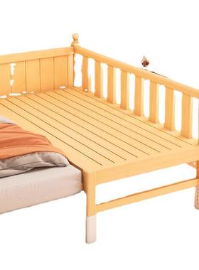 宽款木儿童拼接实床高低婴儿实木加床大人可睡88057拼接新床