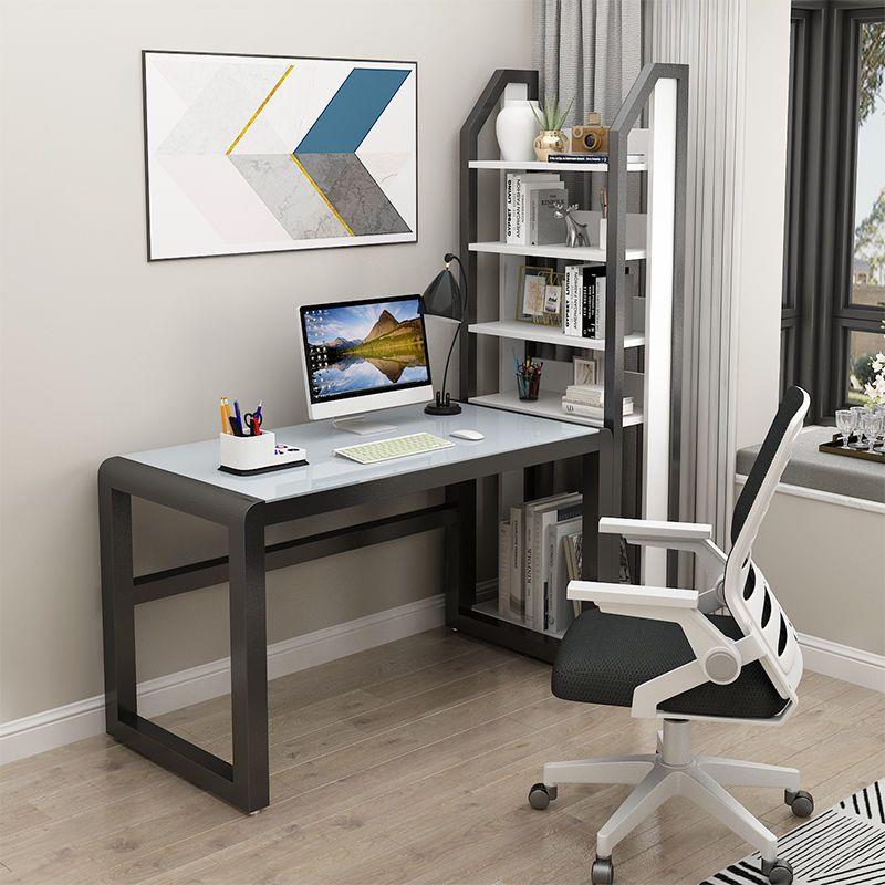 电脑台式桌书桌书架一体桌家用卧室租房学生写字桌办公桌简易桌子