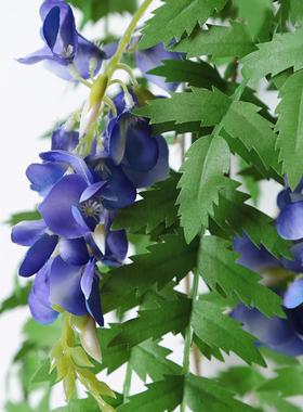 仿真紫藤花槐花假花装饰花婚庆墙花藤蔓植物吊顶绢花吊花客厅花卉