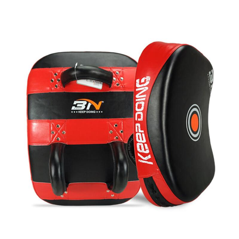 BN加厚PU皮脚靶成人跆拳道散打泰拳拳击训练手靶踢靶子弧形靶