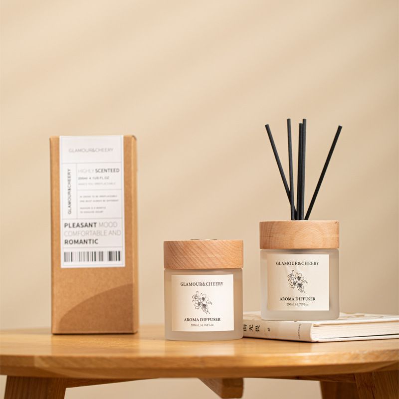 磨砂木盖无火香薰无人区玫瑰香氛除臭香水家用精油高级持久留香