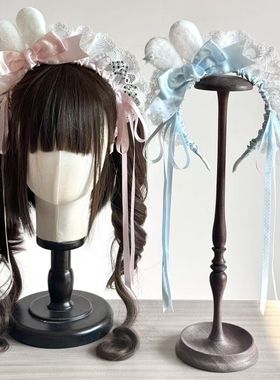 LittleFortune手作迷你兔耳Lolita蝴蝶结波点小兔发箍kc缘结恋曲