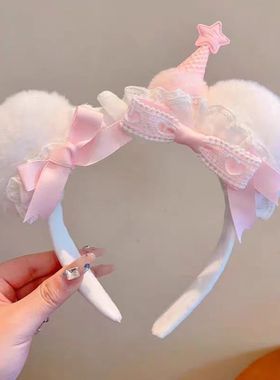 Little Fortune手作冰淇淋甜筒发箍lolita头饰甜美可爱蝴蝶结kc