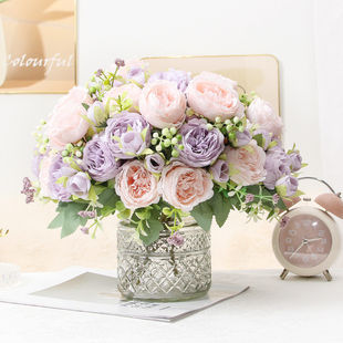 假花仿真牡丹花家居装饰仿真花舒加尔洋牡丹婚庆布置手工仿真