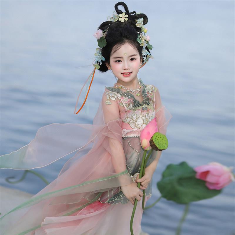 汉服女童2026新款春夏小女孩古风裙子公主裙仙气儿童连衣裙中国风