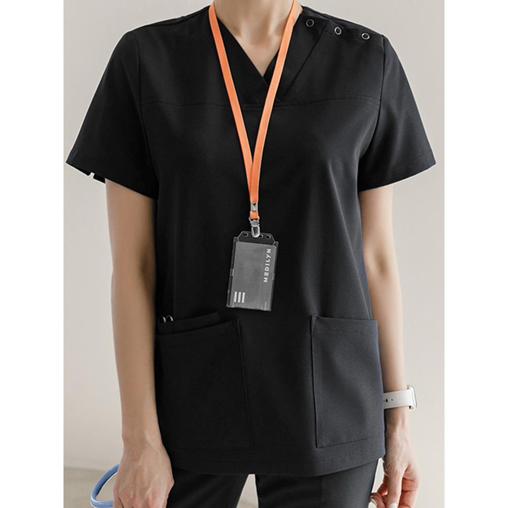 采购产品男人和女人的手洗衣服，实验室外套，短长袖白色外套，牙