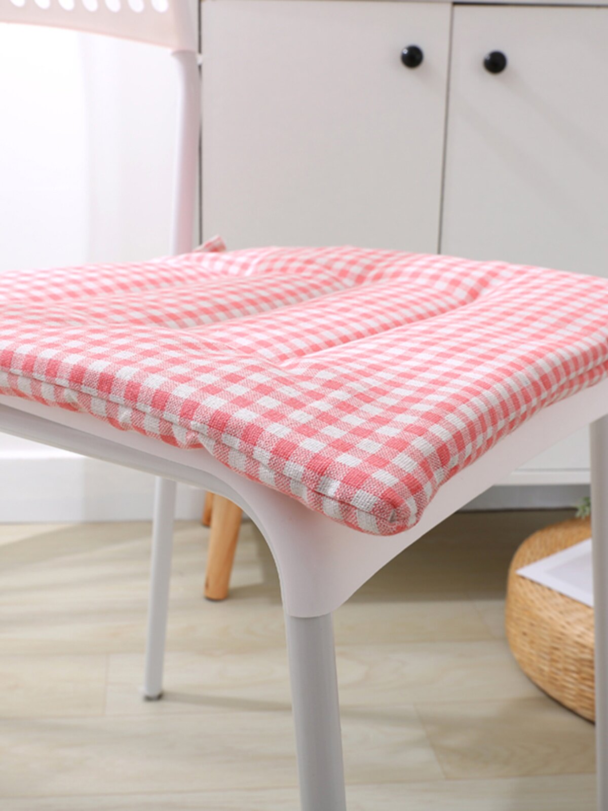 清新薄款棉麻坐垫餐桌椅垫汽车办公室学生板凳子座屁垫子北欧四季