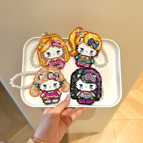 闪到爆~拼豆彩钻diy拼豆配件材料包贴钻拼豆挂件钻石装饰彩色闪钻