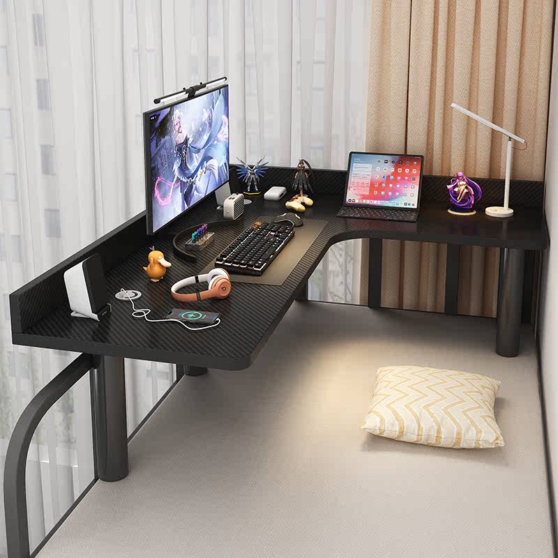 床上转角电脑桌宿舍上下铺床上桌台式电竞桌拐角书桌子懒人可定制