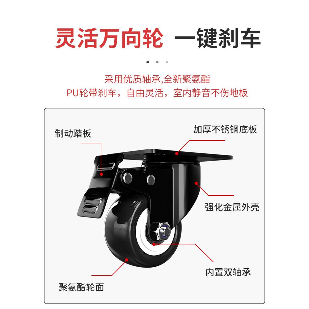 不锈花GXW盆钢托重盘带轮承滚轮子底座移动万向轮滑轮花盘底托托