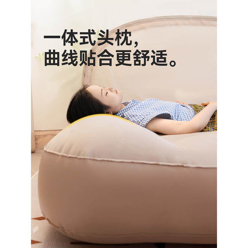 自睡动充床休垫打地铺带枕充气家用单人陪护折叠午气垫床气户外露