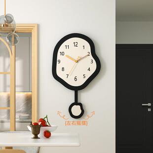 时网红挂钟客厅058新款静音家用钟表创意石历英钟钟挂卧墙室万年