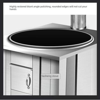 新型燃0木炉家用燃34动不锈钢大锅炉农村无PZL烟移式木土灶