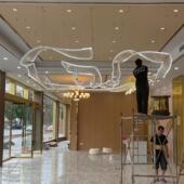 定制型大HBK工程酒店堂宴大会灯具艺术厅飘带造型吊灯售楼处装 饰