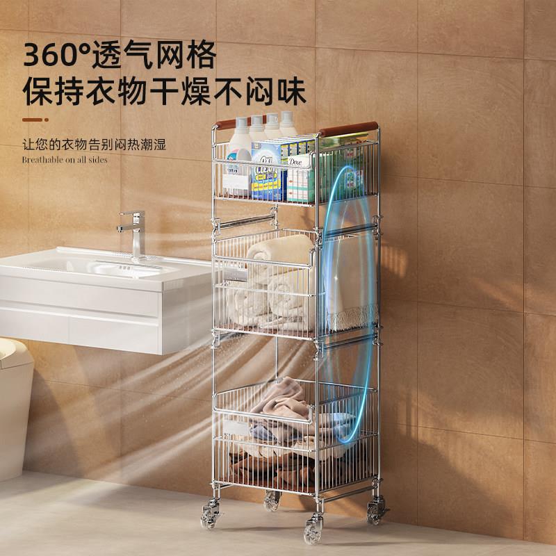 C2603190三分区脏衣篓家用脏物动收纳筐室移洗衣篮化衣妆室储物浴
