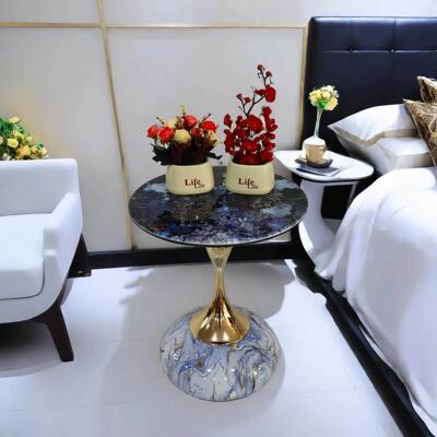 边轻奢海床浪角客厅沙海浪沙发发几边柜几家用可移动阳台小茶桌头