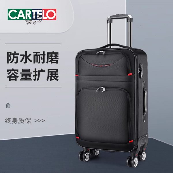 防水帆布拉杆箱牛津布行李箱万向轮登机箱大容量旅行箱密码锁皮箱