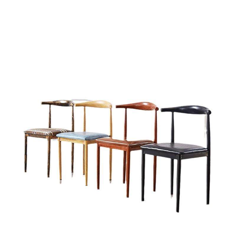 铁艺牛角椅奶茶小吃快餐店椅子咖啡西餐厅网红餐椅靠背凳子,住宅家具,餐椅,淘宝优惠券,粉丝福利购,淘宝优惠卷