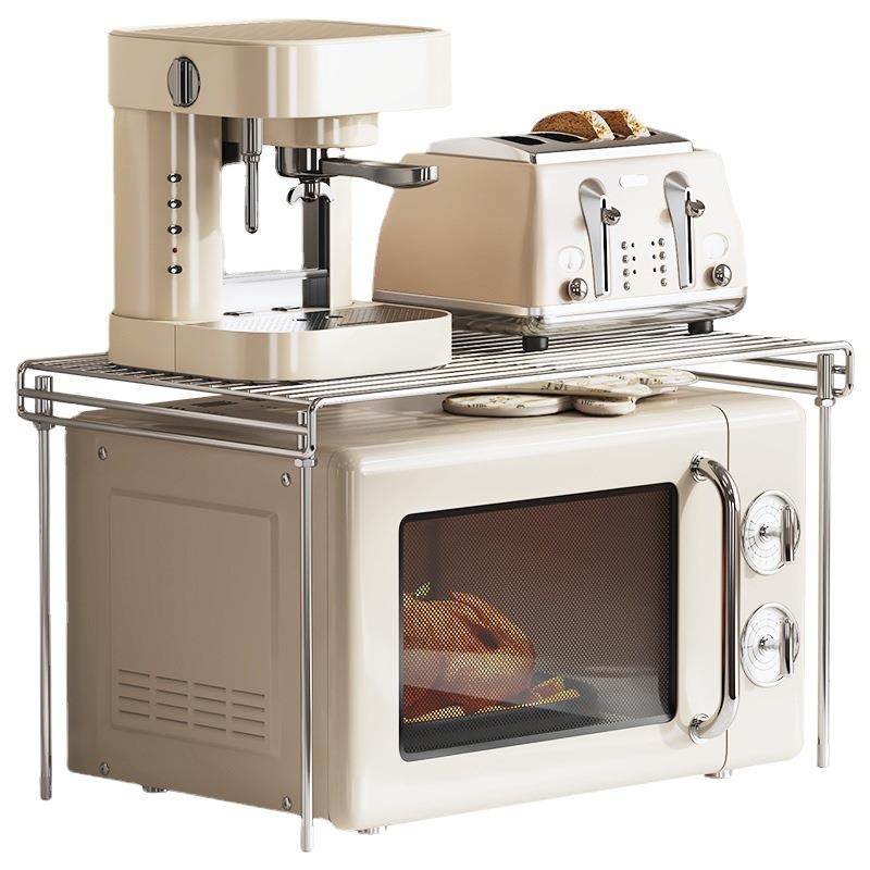 厨房微波炉置物架烤箱架放电饭煲台面不锈钢收纳架微锅炉专用架子,厨房/烹饪用具,微波炉置物架,淘宝优惠券,粉丝福利购,淘宝优惠卷