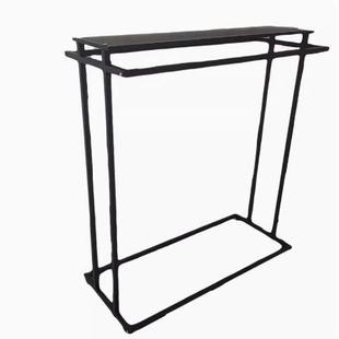 简约双杠中岛架落地男女服装店双排展示货架商场中间童装挂衣架子