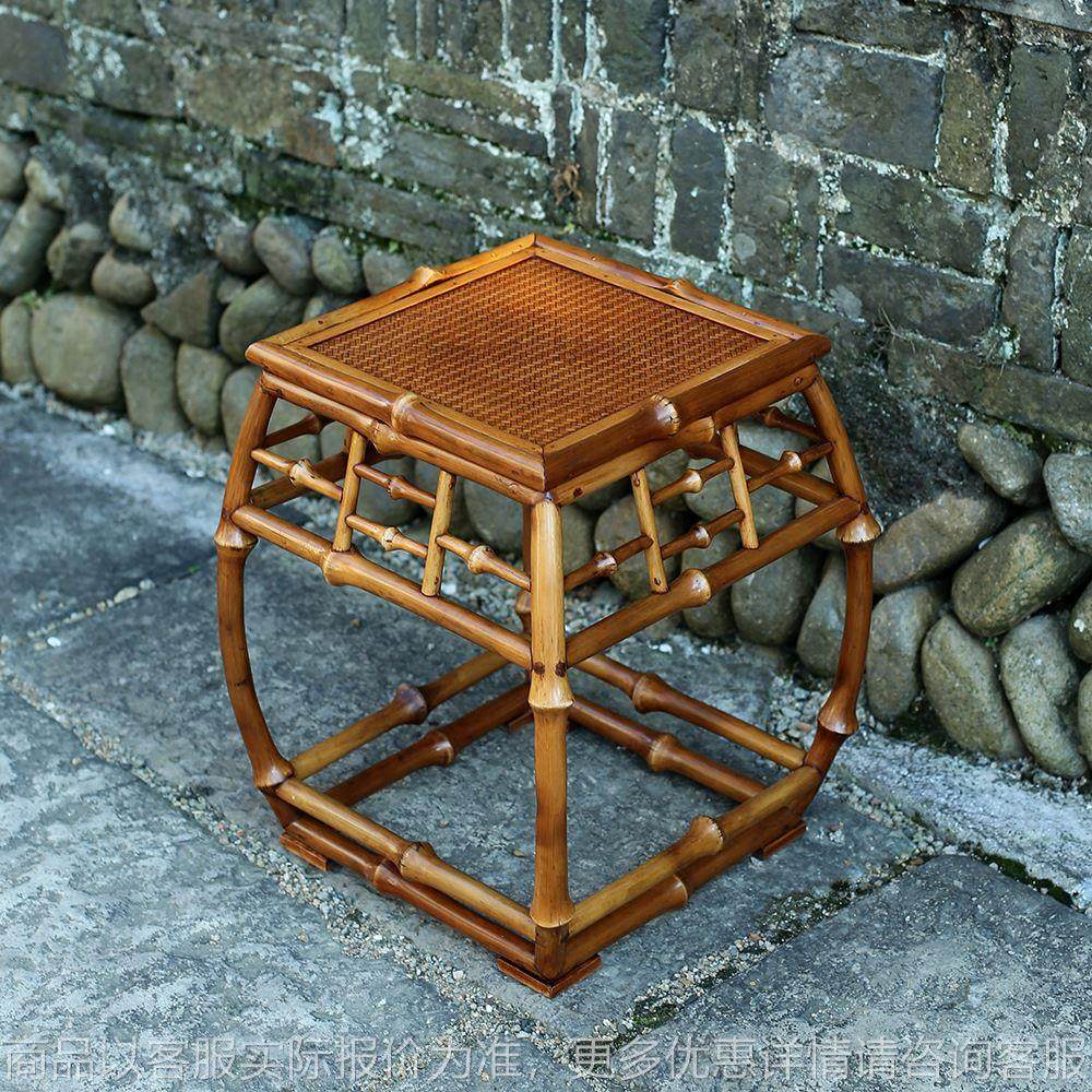 筇竹鼓凳 新中式茶室空间庭院凳子 竹制小方凳 兰花架盆景底座,住宅家具,多宝格/博古架,淘宝优惠券,粉丝福利购,淘宝优惠卷