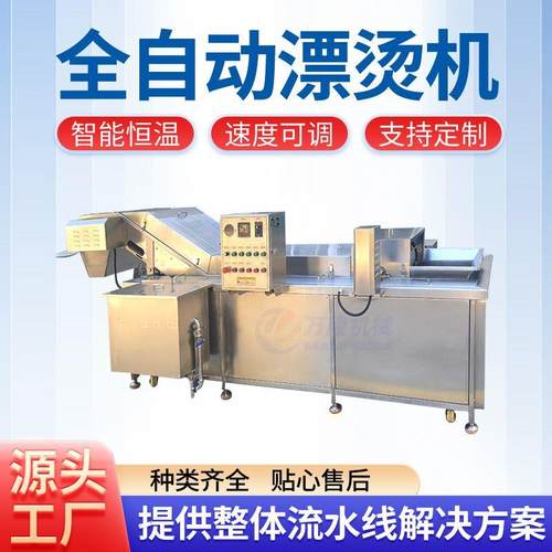 大型果蔬护色漂烫机水浴式专业杀菌清洗豆芽菜连续式漂烫机供应商