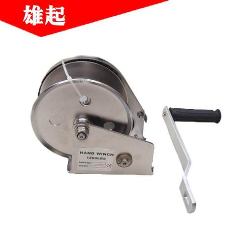 厂家供应手摇绞盘自锁式304手动绞盘不锈钢手动卷扬机绞盘起重机