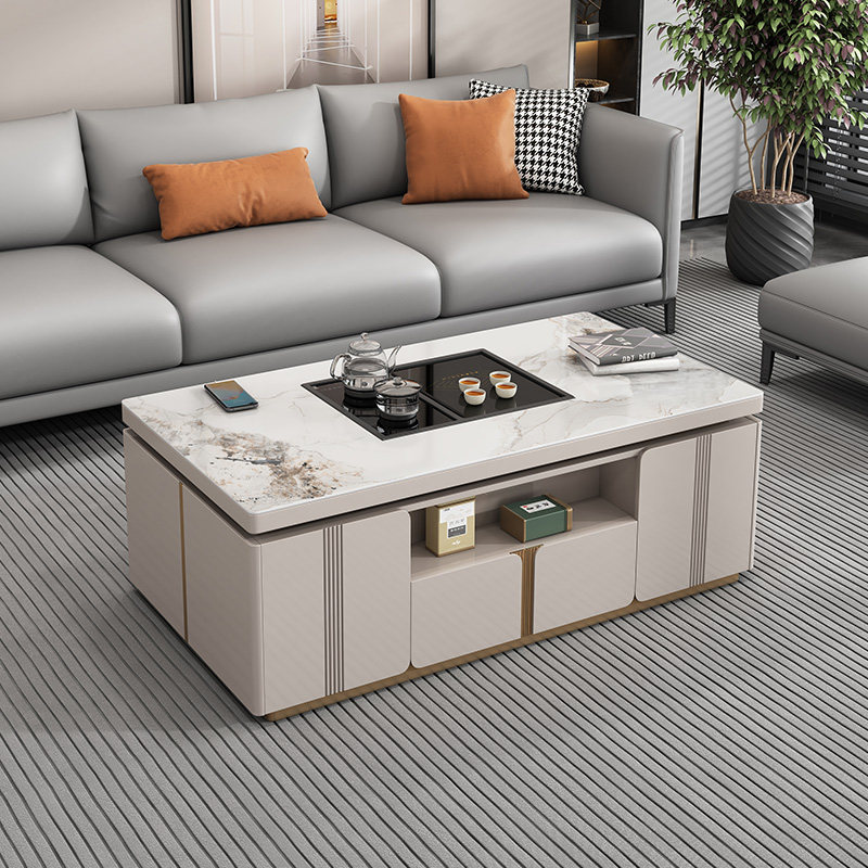 智能升降茶几客厅家用烧水壶全自动泡茶一体岩板功夫茶台桌小户型,住宅家具,茶几,淘宝优惠券,粉丝福利购,淘宝优惠卷