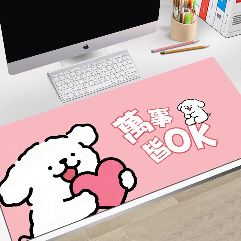 爆！大号卡通文字鼠标垫办公家用