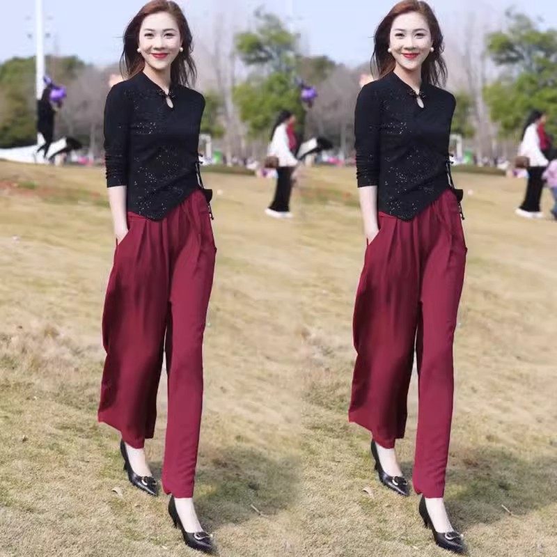 女士冰丝裙裤夏季阔腿裤长裤垂感中老妈妈薄款大码显瘦女,女装/女士精品,大码裤装,淘宝优惠券,粉丝福利购,淘宝优惠卷