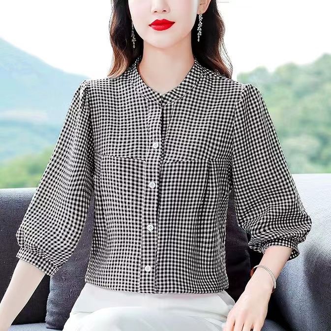中老年遮肉显瘦休闲减龄小衫女
