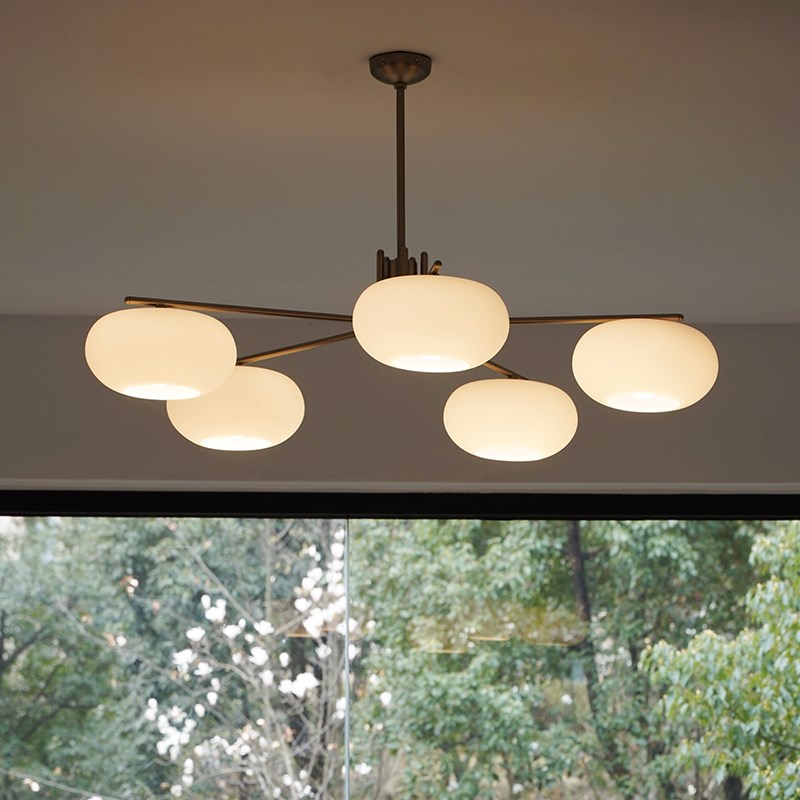 速发灯光客厅餐厅灯柿子吊包设计师灯豪斯淡奶油卧室复古灯具