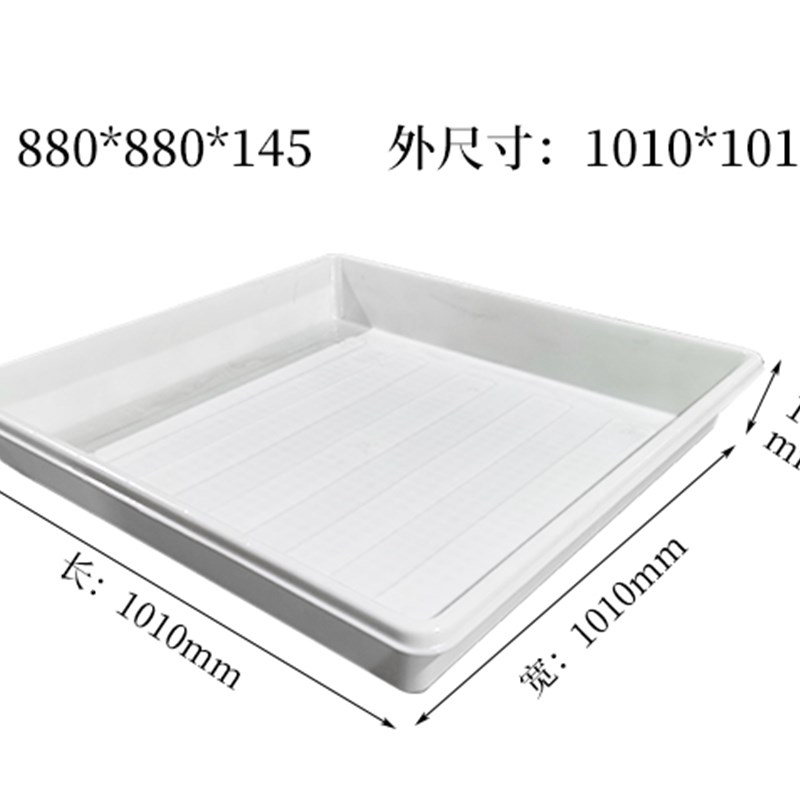 速发特大号养色浅盘白殖盒子正方1盘子1010*10形0*160塑料盒大周