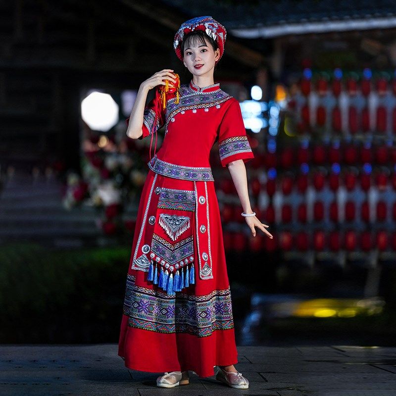 速发服演贵州苗族服装传统少数民族服饰苗寨舞台款出新表演衣服长