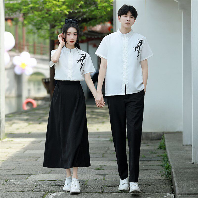 速发新中式毕业班服朗装汉服初高中生中国风古风套动会合唱运诵演