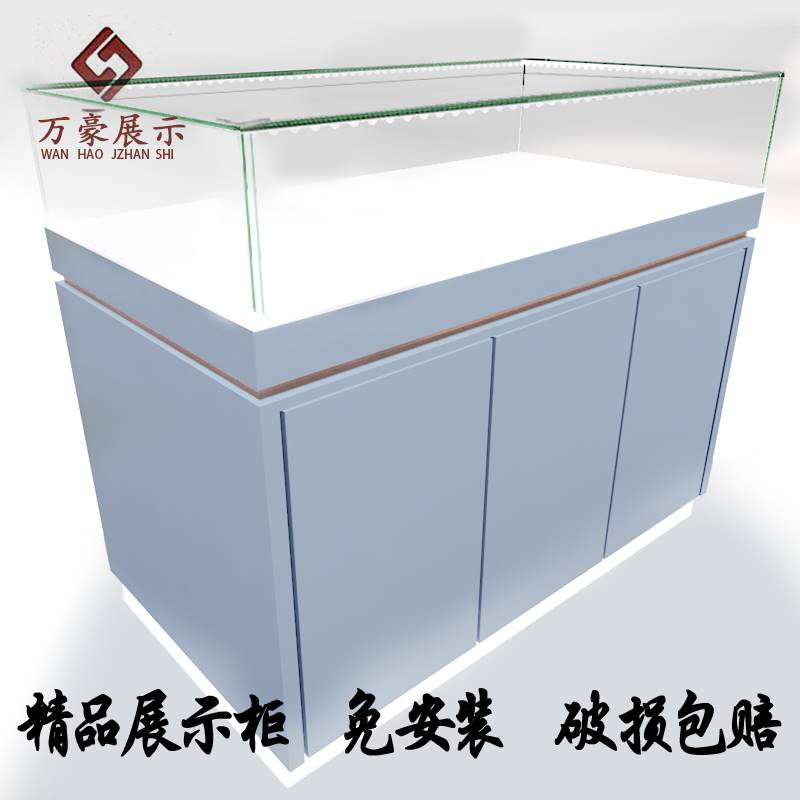 现货速发新款玻璃珠宝展示岛柜玉器柜展柜烤漆柜子饰品中柜简约陈