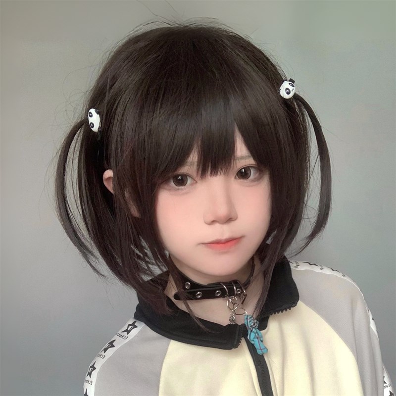 速发Lit主假发套妹短发可爱头jk公a切全头软拍照道具