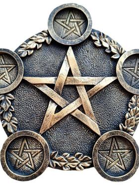 2020新款欧式热卖五芒星烛台树饰品脂摆件