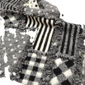 现货毛呢拼接乞丐补丁秋冬服装 家纺毛毯面料