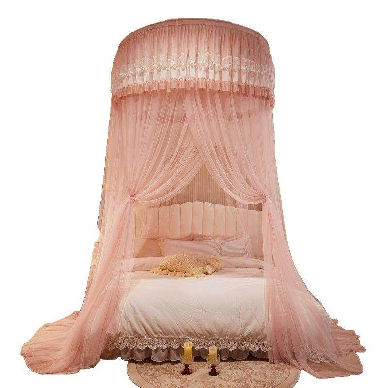 新款加密公主风卧室吊顶蚊帐圆顶床落地家用免安装床幔落地款儿童,床上用品,蚊帐,淘宝优惠券,粉丝福利购,淘宝优惠卷