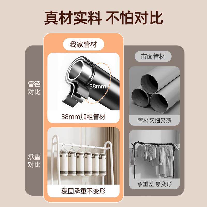 简易衣帽架落地室内房间挂衣架子置物架晾衣架家用卧室衣服收纳架