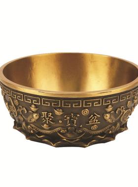 铜聚宝盆摆件黄铜加厚聚宝盆家居办公开业礼品工艺品厂家