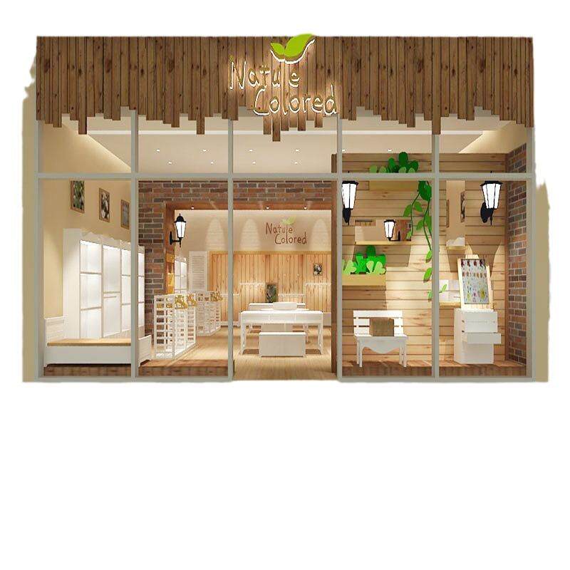 童装店服装展示柜工厂婴幼儿服饰展架厂家母婴坊产品展厅设计整装