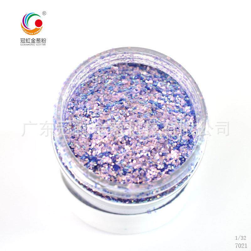 2020年新款美甲散粉亮片璀璨七彩金紫色六角金葱粉亮晶晶闪粉
