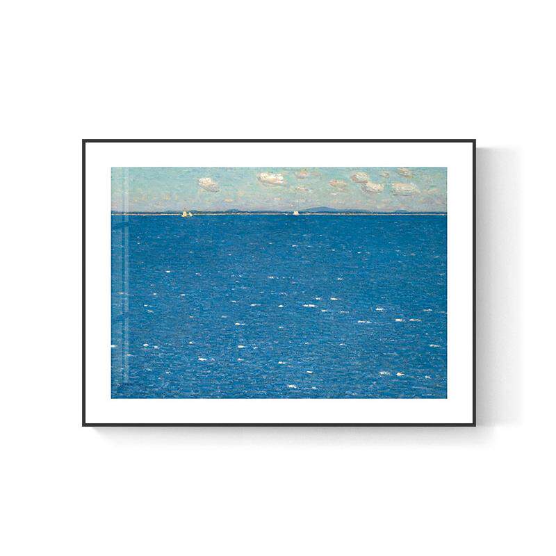 北欧简约抽象创意风景油画大海风景挂画现代简约loft北欧装饰画