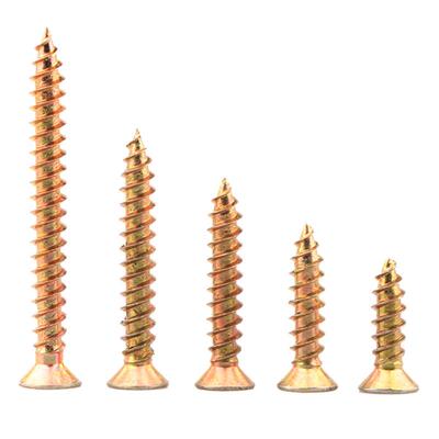高强度沉头自攻螺丝镀彩平头自攻丝塑钢门窗专用钉