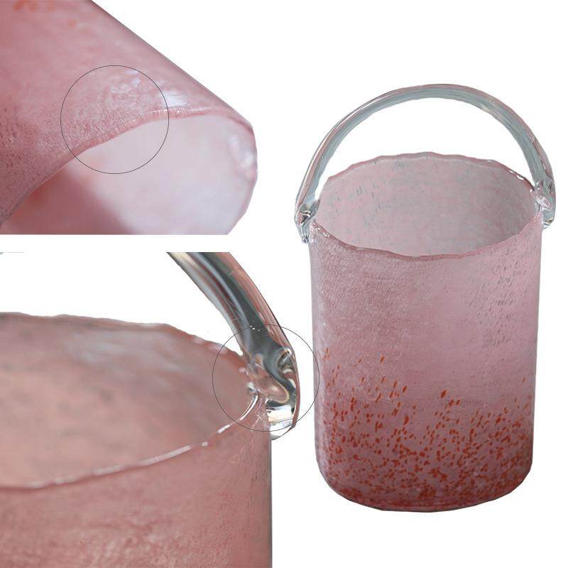 碧轩吕林霞手提篮粉色包包玻璃花瓶创意新品摆件花瓶插花花艺师