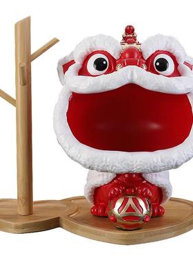 创意国潮醒狮入户玄关钥匙收纳摆件家居客厅装饰品新年龙年送礼品